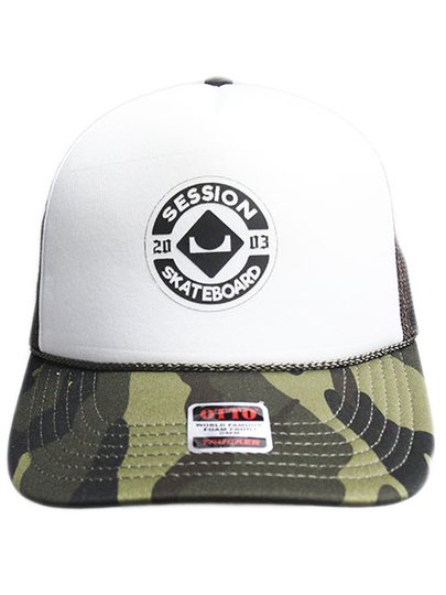 Boné Aba Curva Session Otto Skateboard - Branco/Camuflado