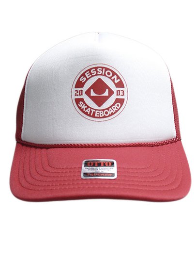 Boné Aba Curva Session Otto Skateboard - Branco/Vermelho