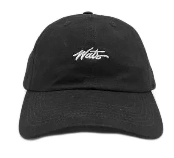 Boné Aba Curva Wats Dad Hat Tag - Preto