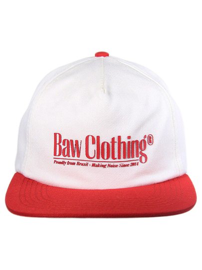 Boné Aba Reta Baw Bicolor - Vermelho/Branco