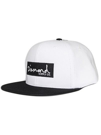 Boné Aba Reta Diamond Og Script - Branco