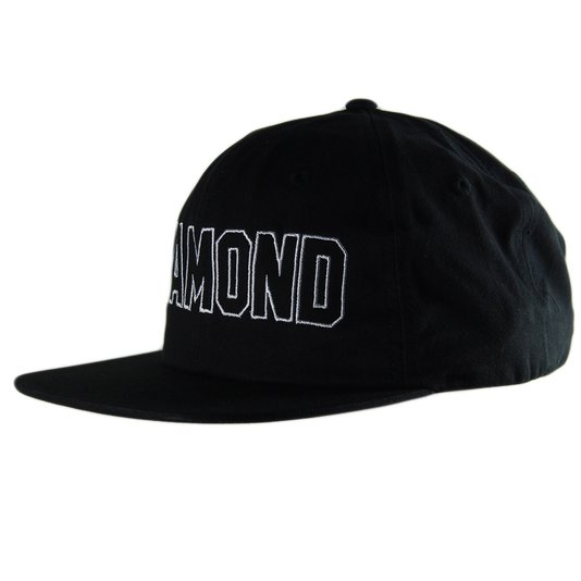 Boné Aba Reta Diamond Outline SnapBack - Preto