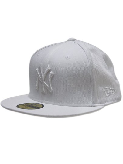 Boné Aba Reta Fechado New Era Yankees- Branco