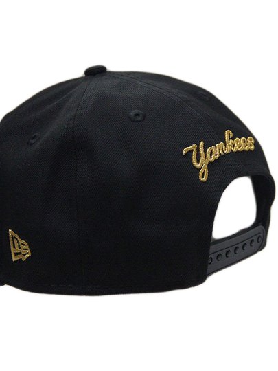 Boné Aba Reta Fechado New Era Yankees - Preto/Dourado