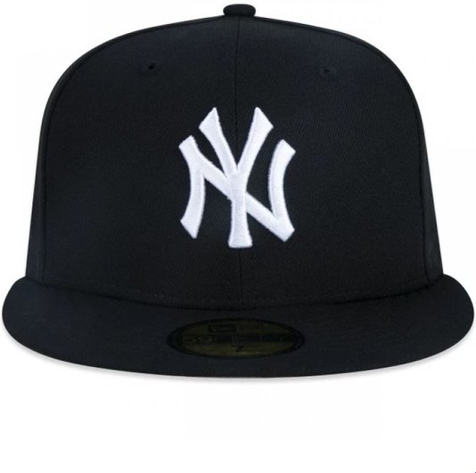 Boné Aba Reta New Era New York Yankees - Preto Boné Aba Reta New Era New York Yankees - Preto