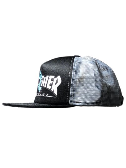 Boné Aba Reta Thrasher X Santa Cruz Trucker - Preto