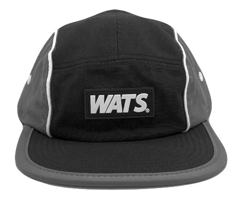 Boné Aba Reta Wats Five Panel Box - Preto/Cinza