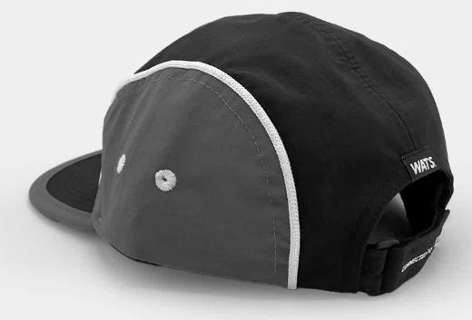 Boné Aba Reta Wats Five Panel Box - Preto/Cinza