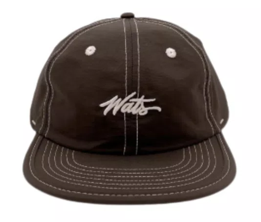 Boné Aba Reta Wats Five Panel Pesponto - Marrom