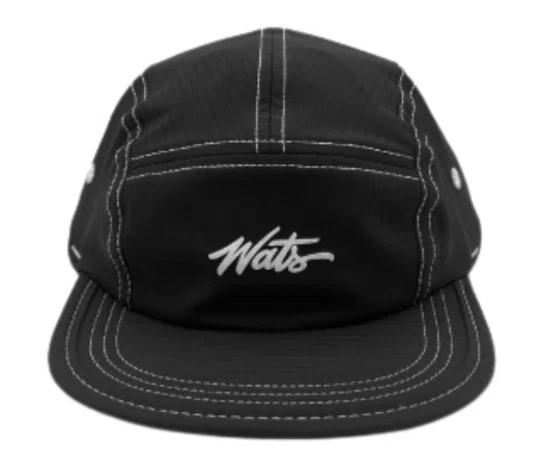 Boné Aba Reta Wats Five Panel Pesponto - Preto