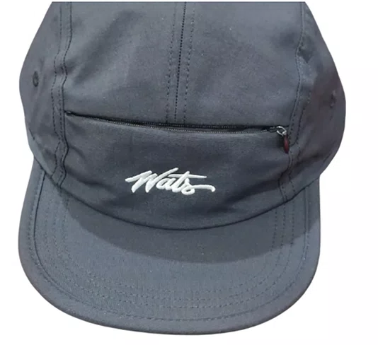 Boné Aba Reta Wats Five Panel Ziper Tag - Preto