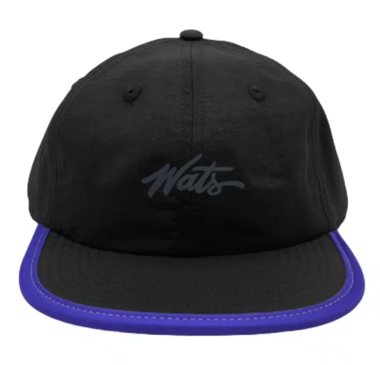 Boné Aba Reta Wats Six Panel Holografico - Preto/Roxo