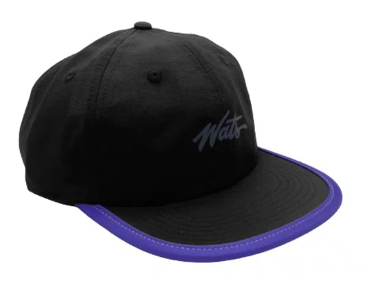 Boné Aba Reta Wats Six Panel Holografico - Preto/Roxo