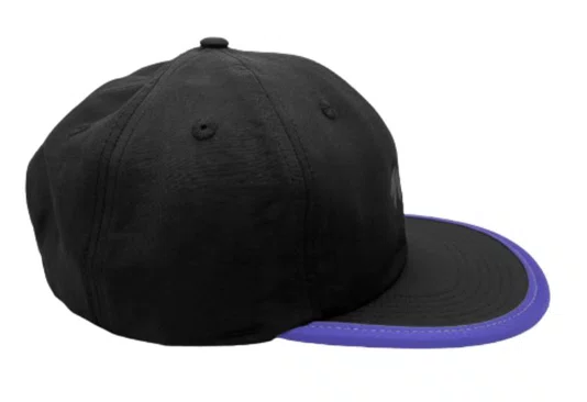 Boné Aba Reta Wats Six Panel Holografico - Preto/Roxo