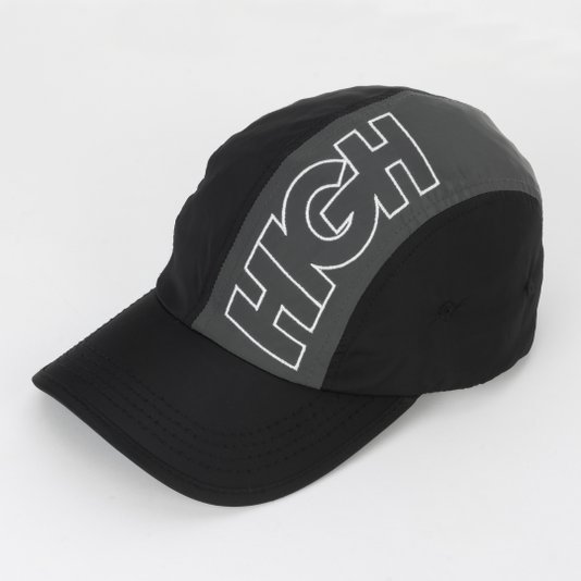 Boné High 4 Panel Outline Logo - Preto/Cinza