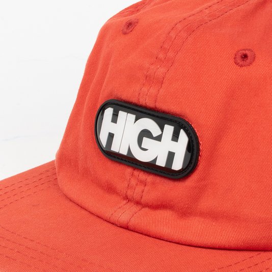 BONE HIGH 6 PANEL BLEACHED LOGO  VERMELHO