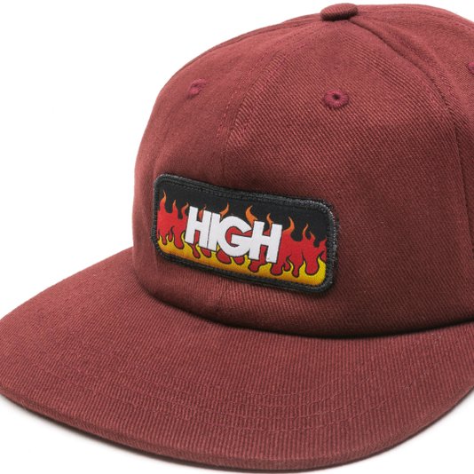 Boné High 6 Panel Burning - Vinho