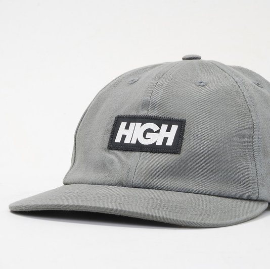 Boné High 6 Panel Logo - Cinza