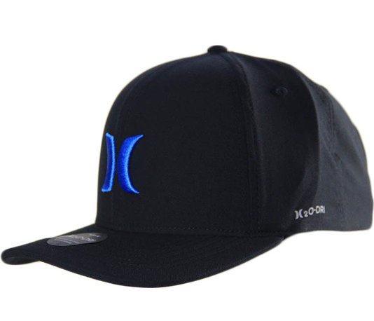 Boné Hurley Icon Aba-Curva - Preto/Azul