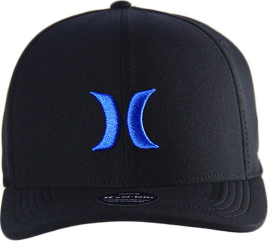 Boné Hurley Icon Aba-Curva - Preto/Azul