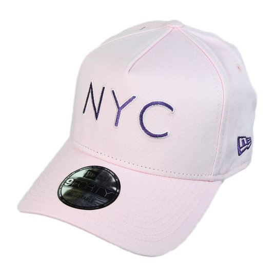 Boné Masculino New Era NYC Snap Back Aba Curva - Rosa