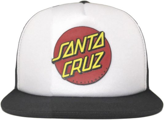 Boné Santa Cruz Trucker Classic Dot - Branco Preto