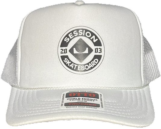 Boné Session Classico Trucker Skateboard 2025 - Branco
