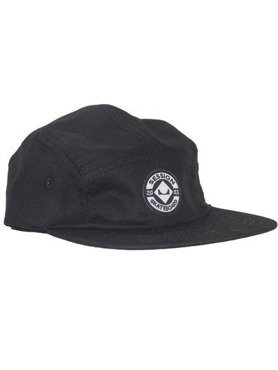 Bone Unissex Session 5 Panel Logo - Preto