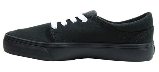 Tênis Feminino DC Trase TX W Cabedal em Lona - Black/Black/White