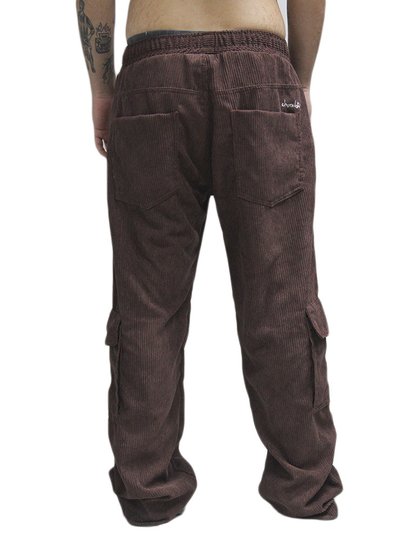Calça Cargo Masculina Chocolate Sarja Cotele - Marrom
