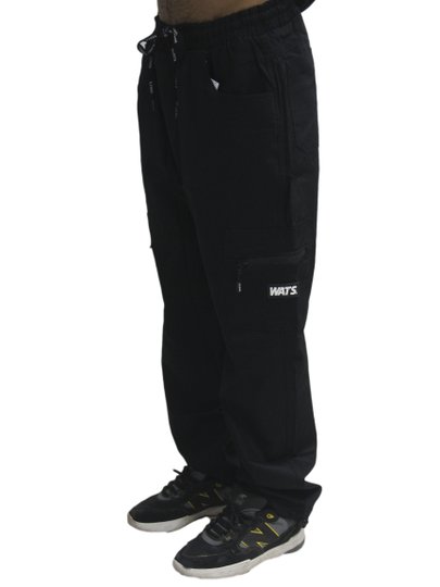 Calça Cargo Masculina Wats Sarja Combat - Preto