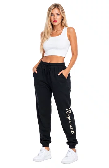 Calça de Moletom Feminina Rip Curl Script Pant - Preto