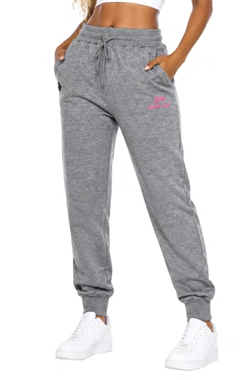 Calça de Moletom Feminina Santta Maré Peluciada - Cinza mescla