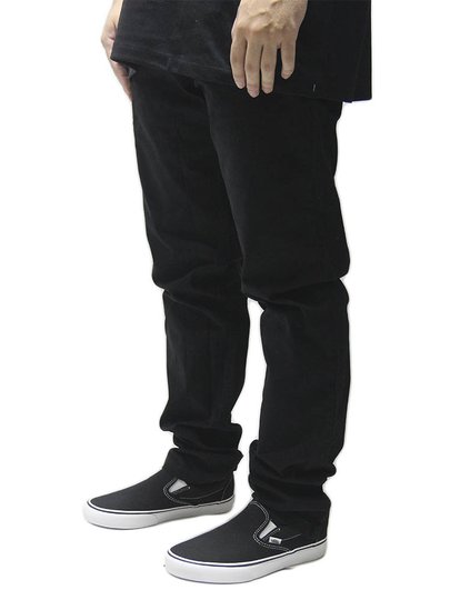 Calça De Sarja Masculina Wats Tradicional - Preto