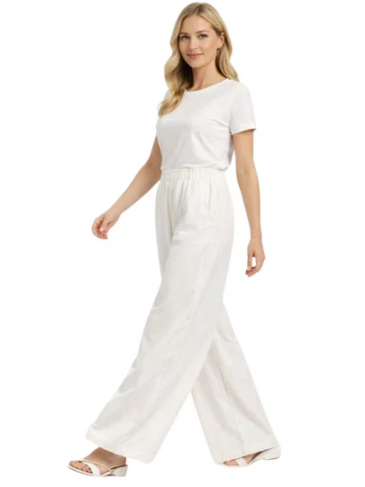 Calça Feminina Fila Wide Leg Pantalona - Off White