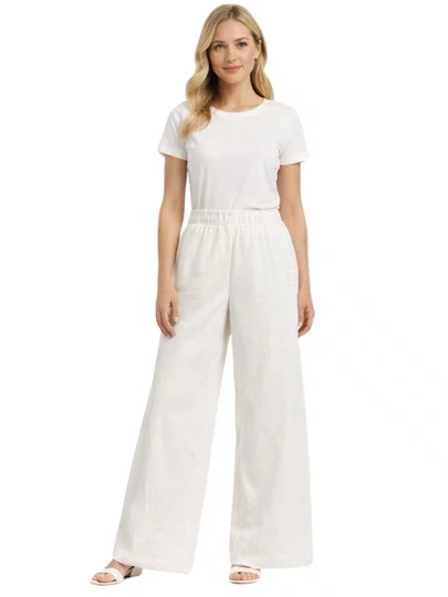 Calça Feminina Fila Wide Leg Pantalona - Off White