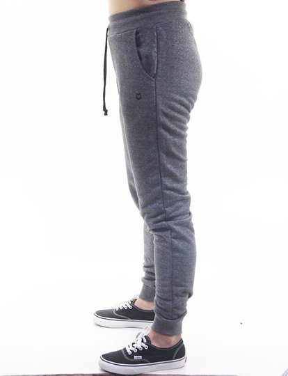 Calça de Moletom Feminina Loveboard Mini Heart - Cinza Mescla Escuro