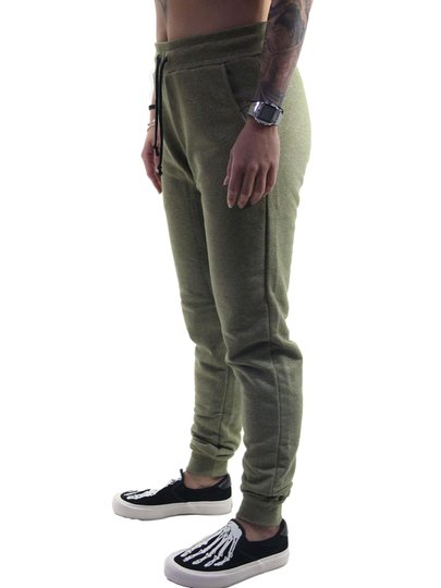 Calça de Moletom Feminina Loveboard Mini Heart -  Verde Mescla