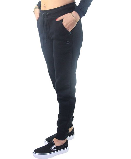 Calça de Moletom Feminina Loveboard Peluciado - Preto