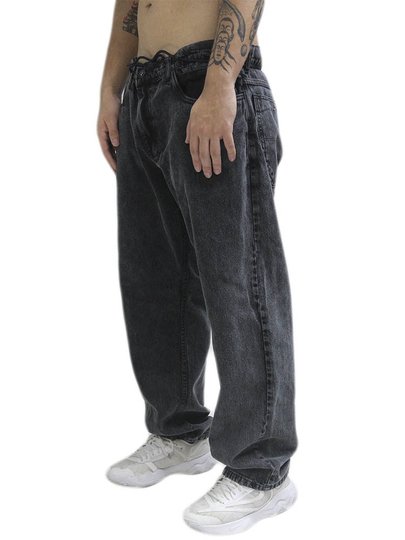 Calça Jeans Baggy Masculina Plano C - Preto/Estonado