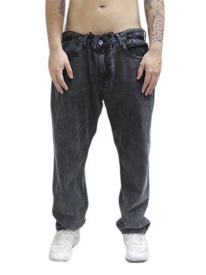Calça Jeans Baggy Masculina Plano C - Preto/Estonado