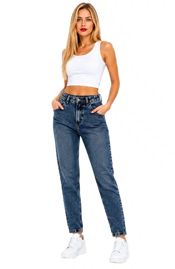 Calça Jeans Feminina Grow Botão - Jeans