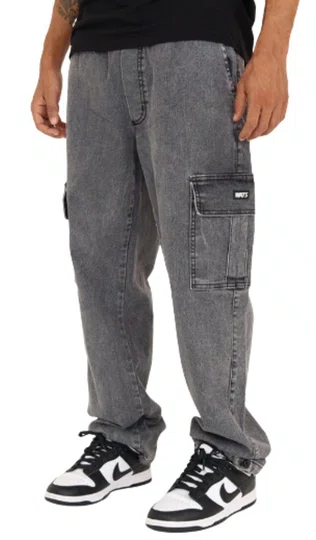 Calça Jeans Masculina Wats Cargo Box - Preto Destonado