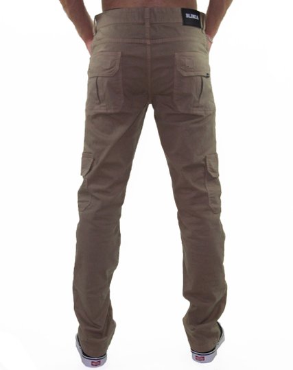 Calça Masculina Blinca Sarja Basic - Caqui