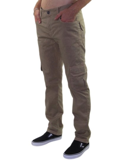 Calça Masculina Blinca Sarja Basic - Caqui
