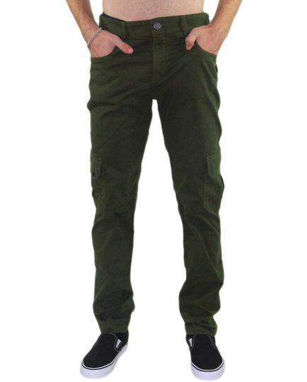 Calça Masculina Blinca Sarja Basic - Verde