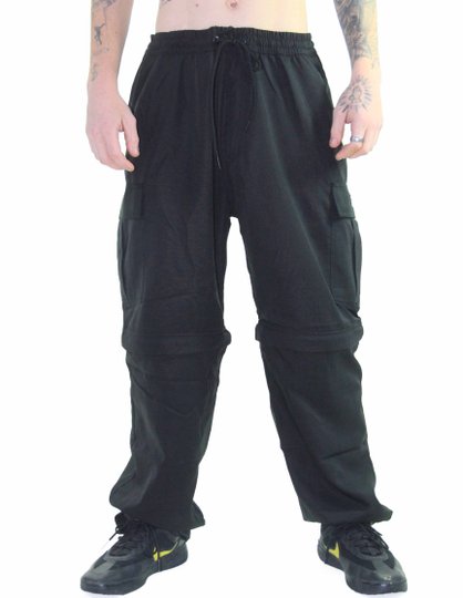 Calça Masculina DC Zipop Cargo Oversize - Preto