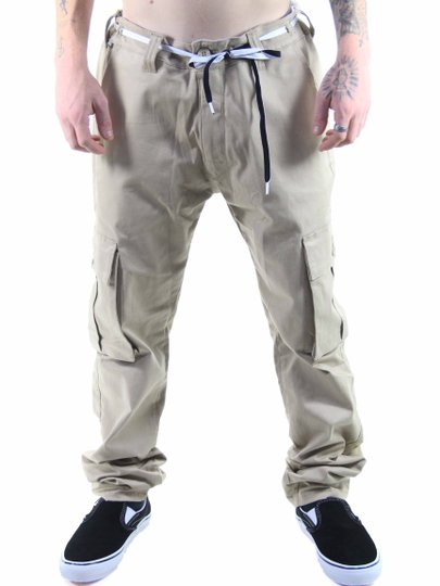 Calça Masculina Hocks Cargo Sarja - Bege