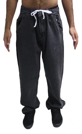 Calça Masculina Jeans Dc Oversize Acid Black - Preto Estonado