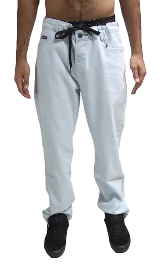 Calça Masculina Jeans Lrg Denin Delave - Jeans